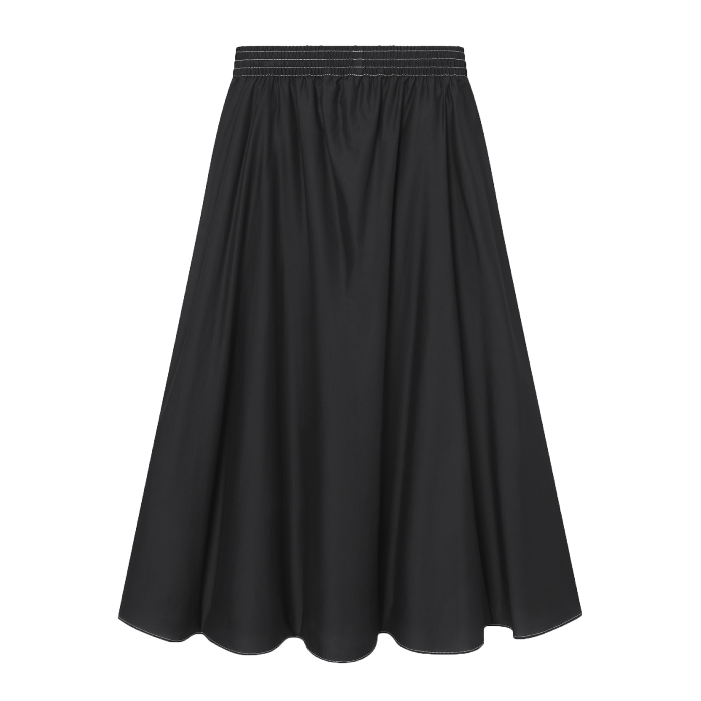 Nanda Sheer Cotton Nederdel, Black