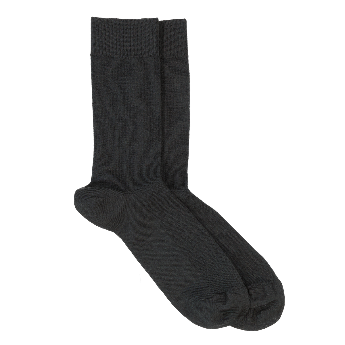 Merino Fine Crew Strømper, Black