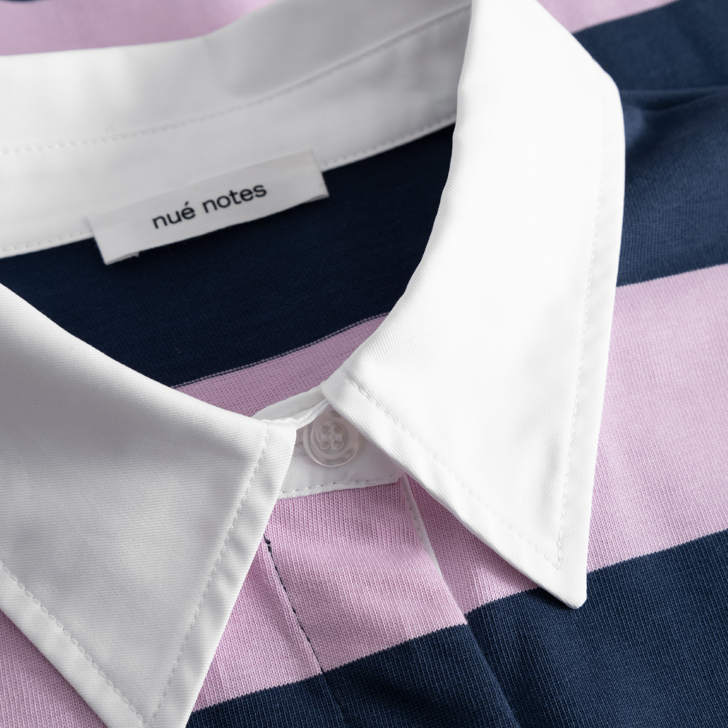 Bratislava Poloshirt, Navy Pink Stripe