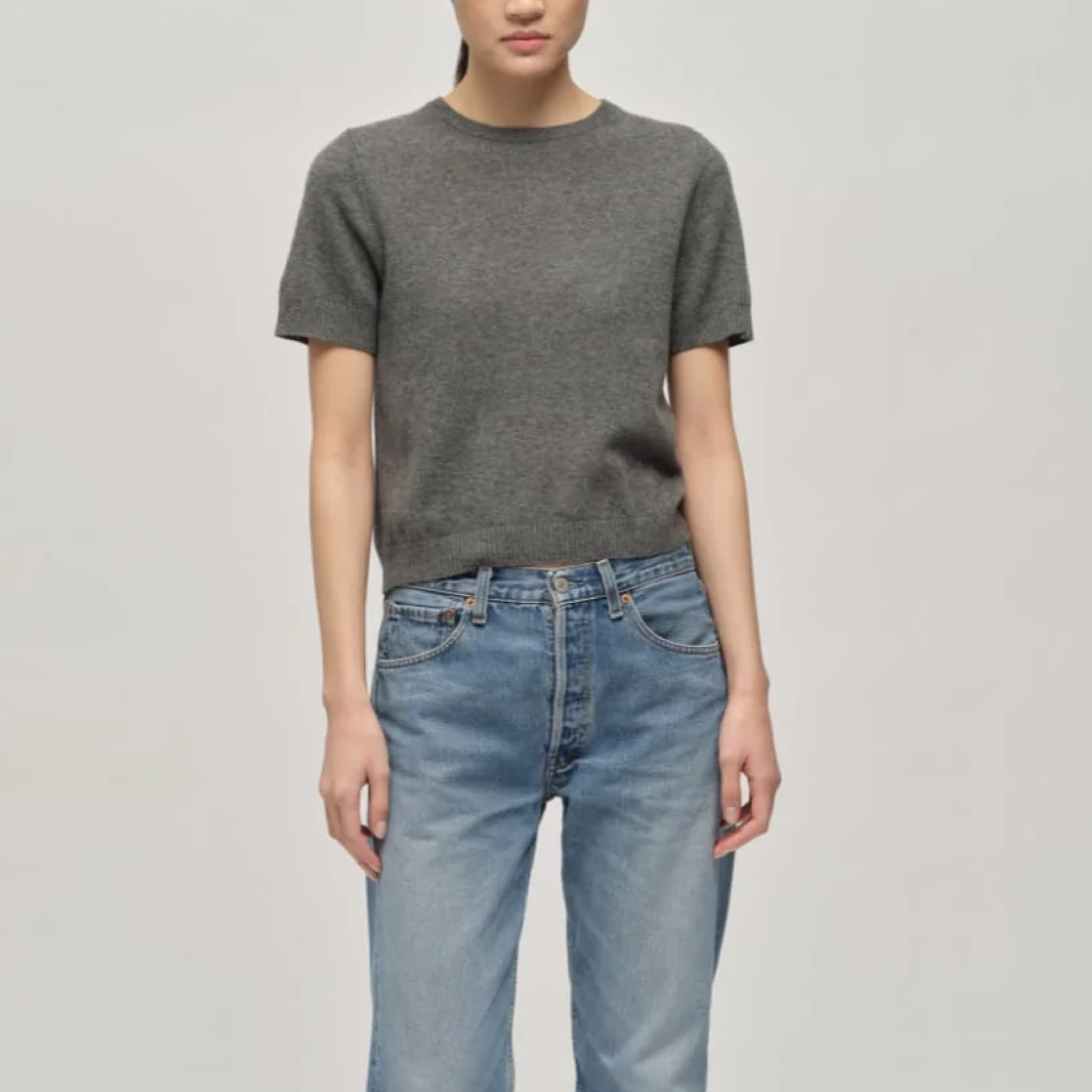 Women’s Blouse Cashmere, Heather Grey