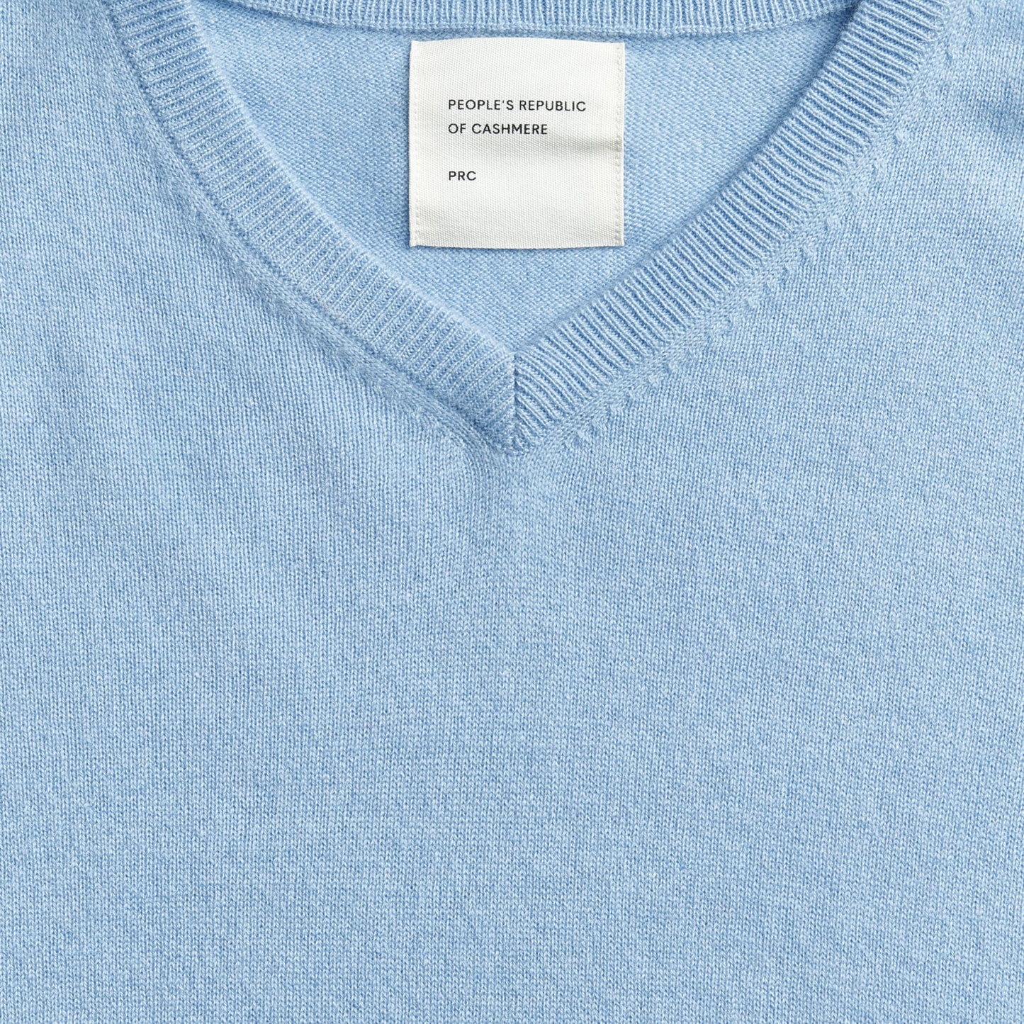Women's Cashmere Fitted 90's V-Neck, Light Blue