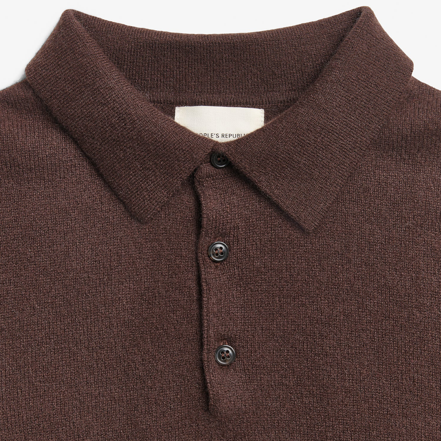 Original Cashmere Polo, Dark Brown