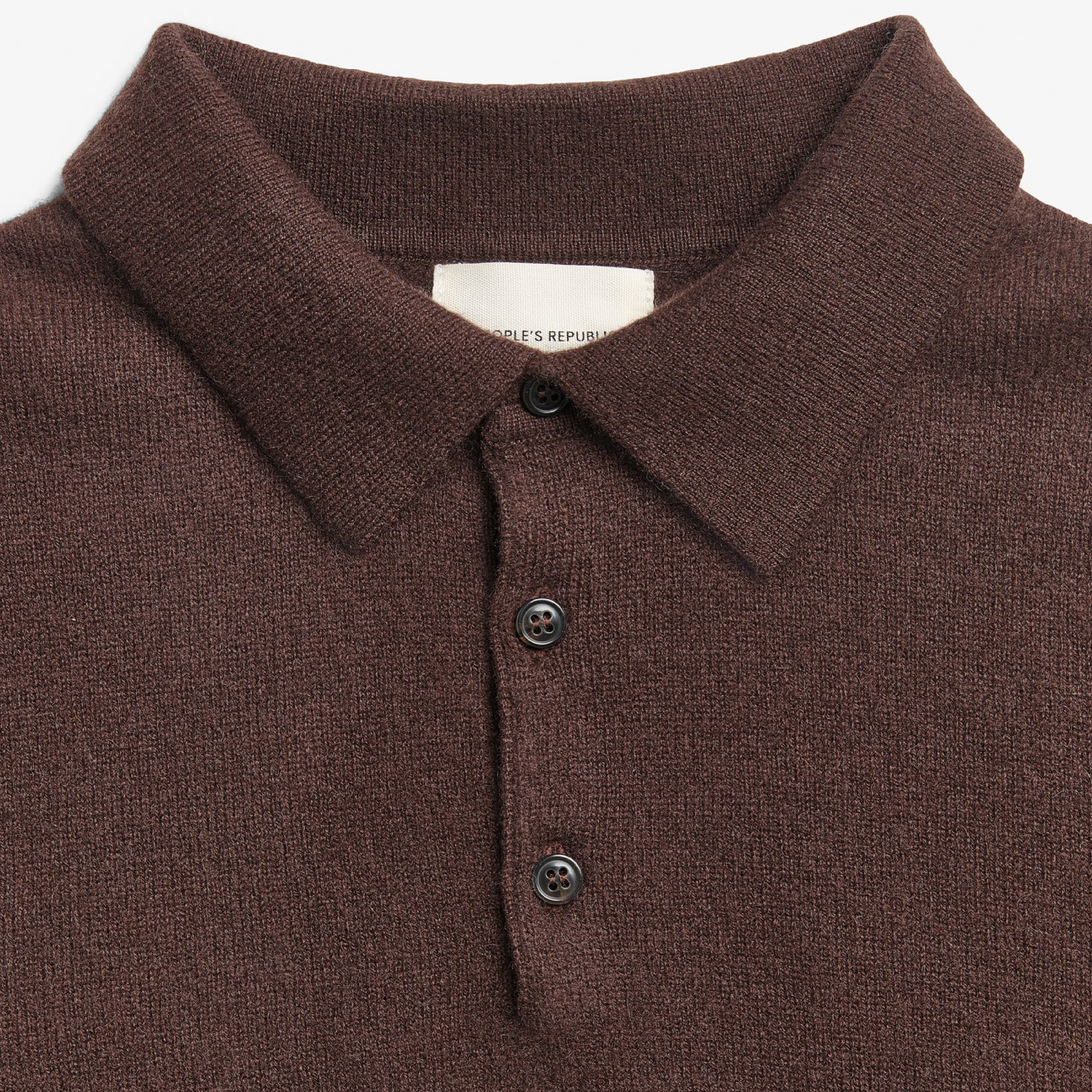 Original Cashmere Polo, Dark Brown