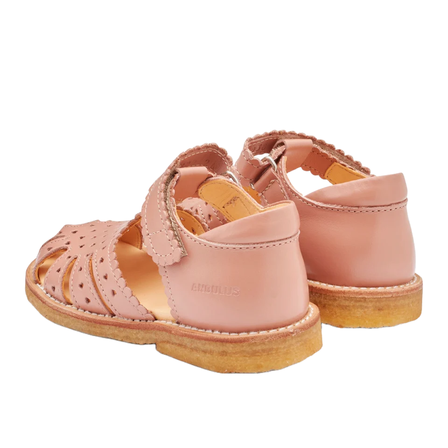 Begynder Sandal Med Mini-Hjerter Og Velcrolukning, Rose