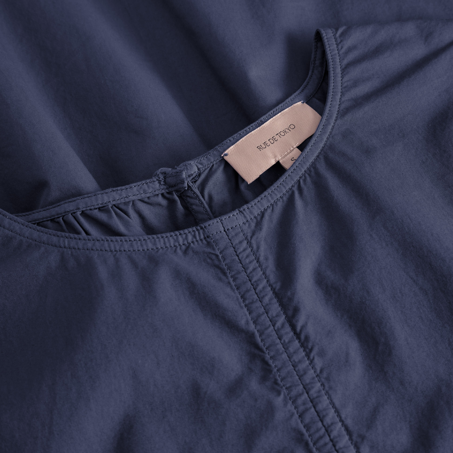 Diane Organic Garment Dyed Poplin, Dark Navy