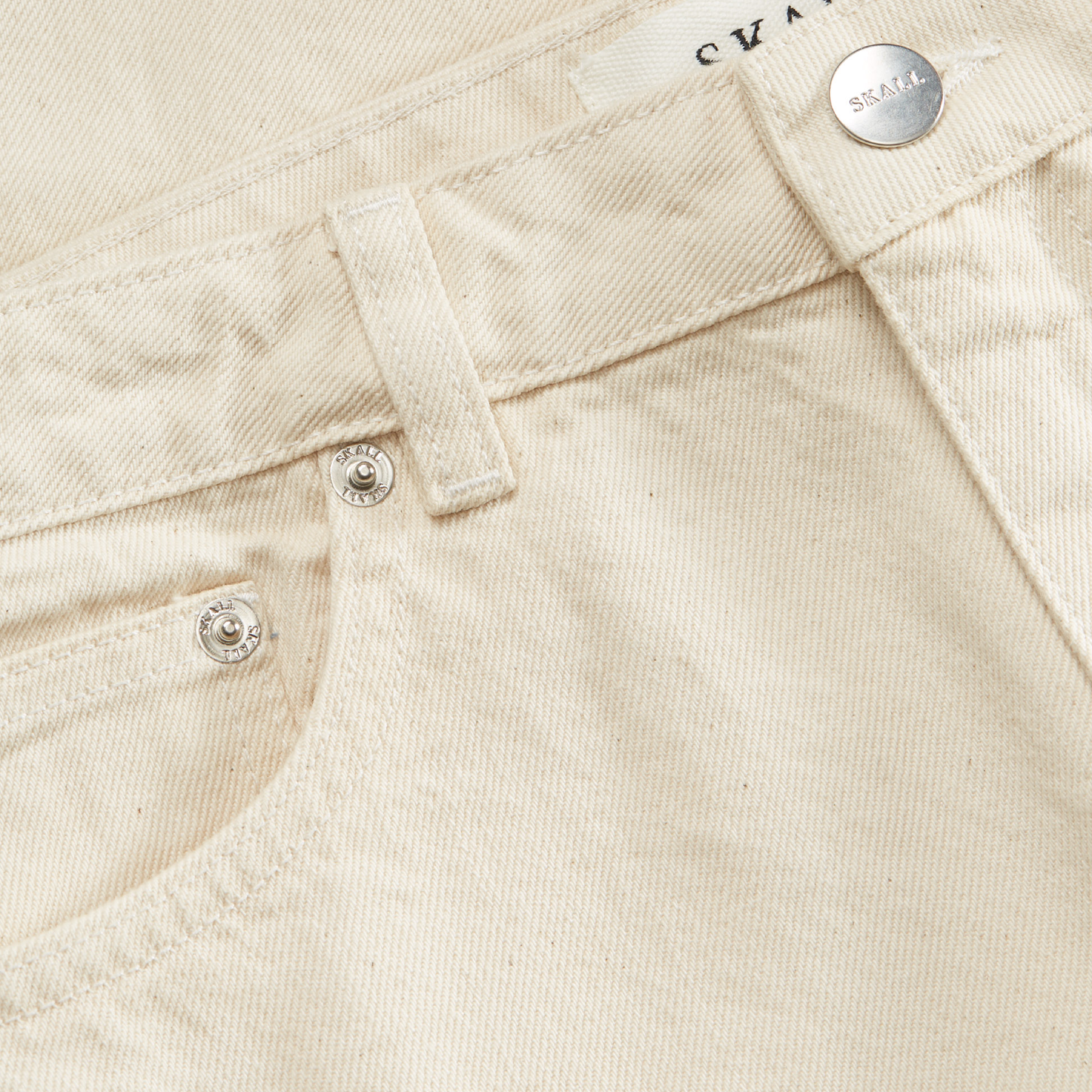 Allison Cropped Jeans, Ecru