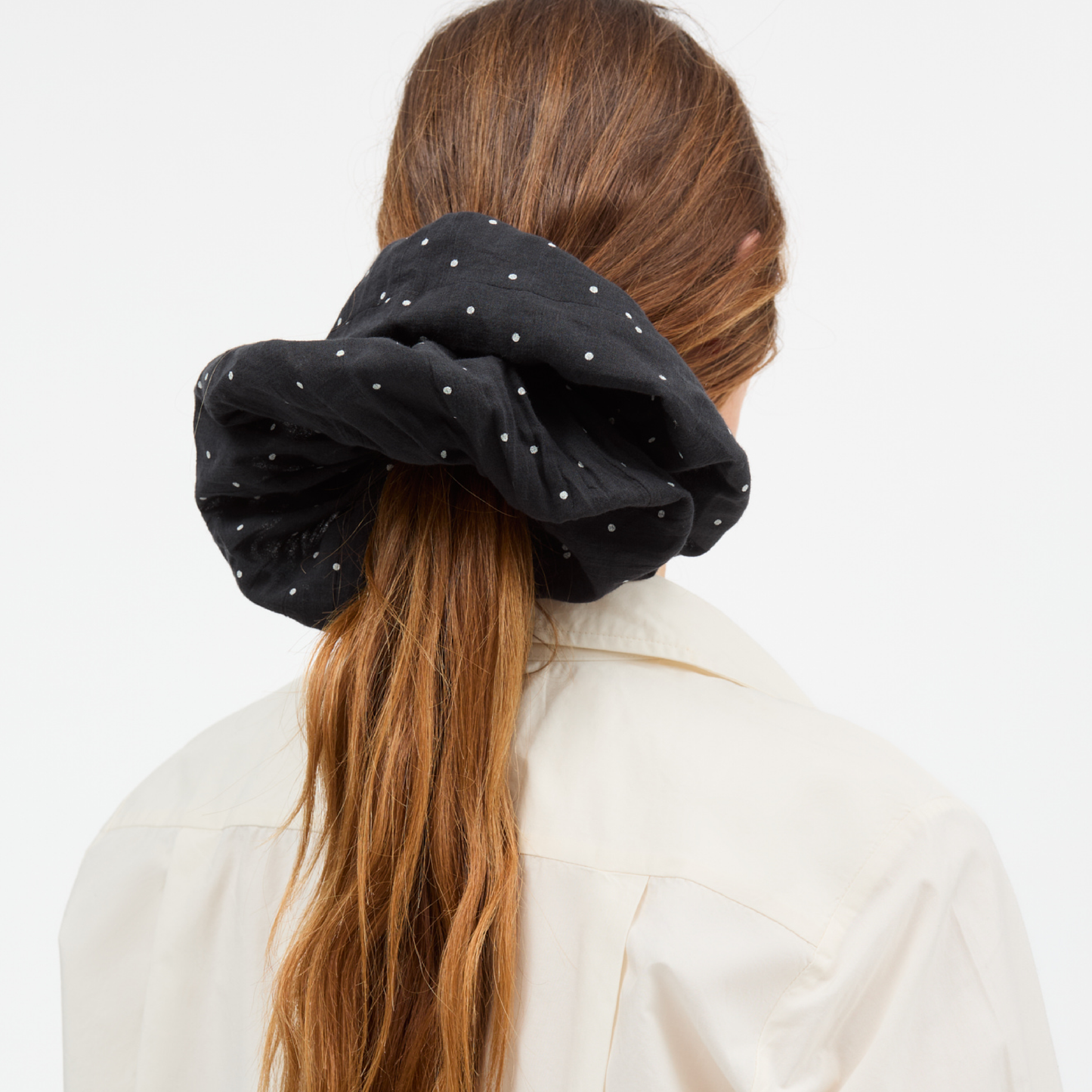 Big Scrunchie, Black/White Dot