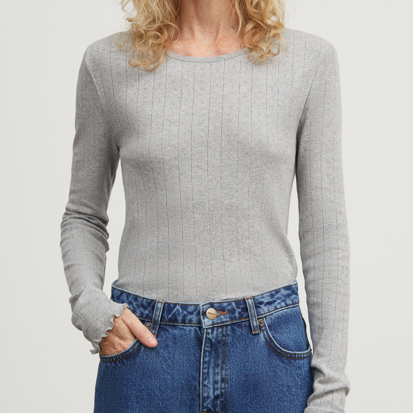 Edie Blouse, Grey Melange