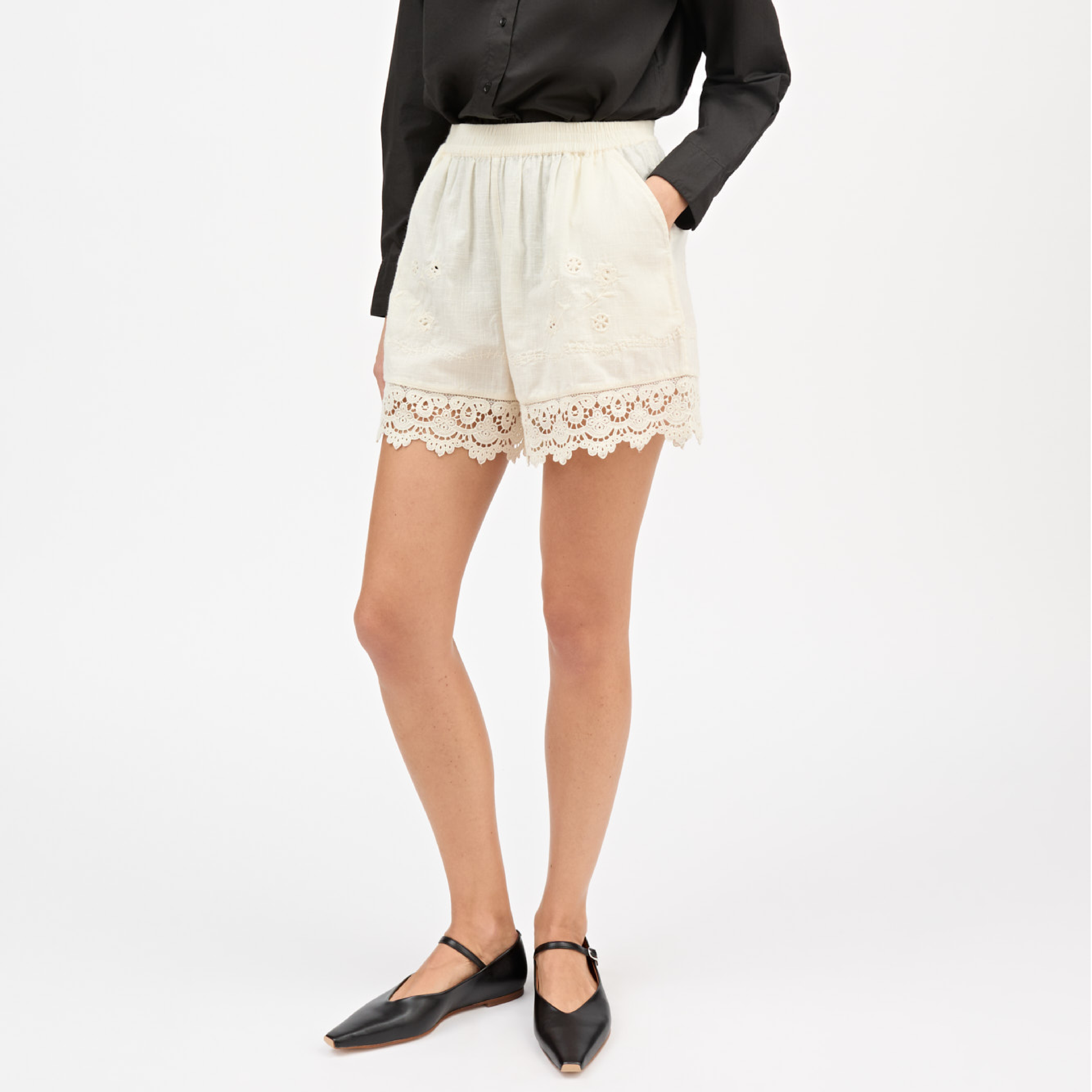 Tallulah Shorts, Antique White