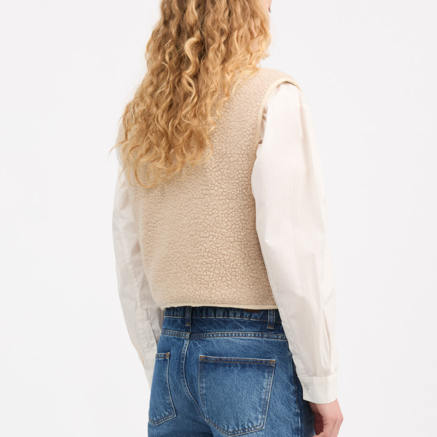Birley Vest, Ecru