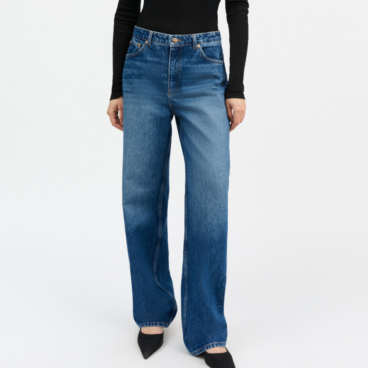 Maddy Straight Jeans, Vintage Washed Blue