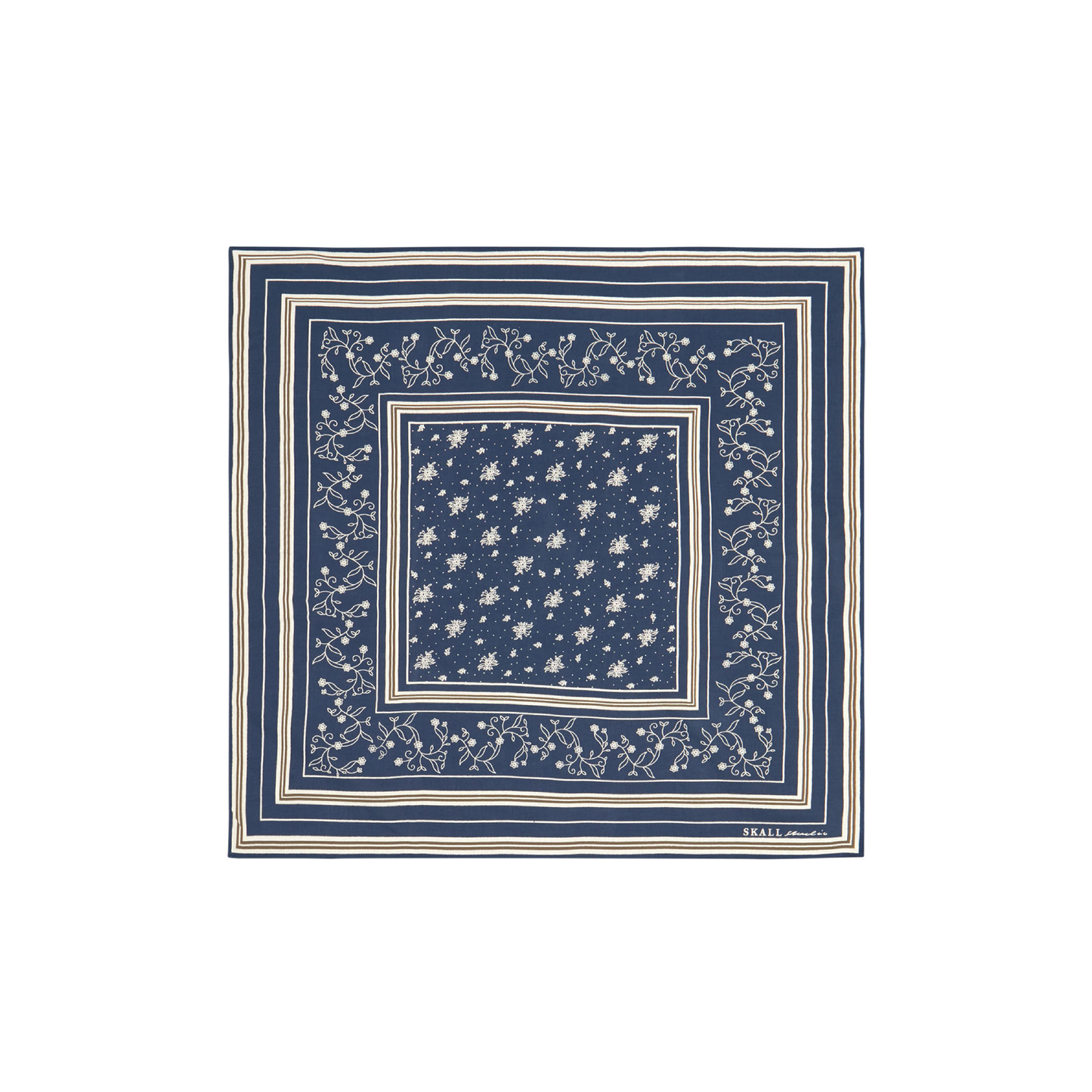 Skall Classic Scarf, Dark Navy (55x55 cm)