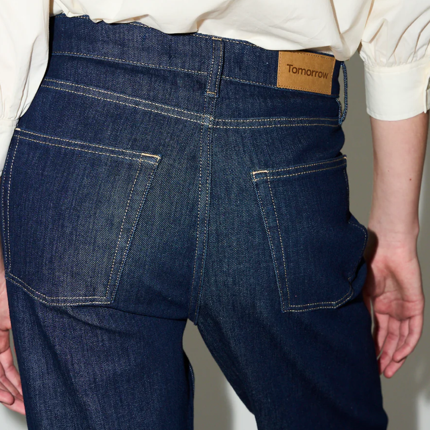 Brown Straight Jeans, Wash Como Rinse