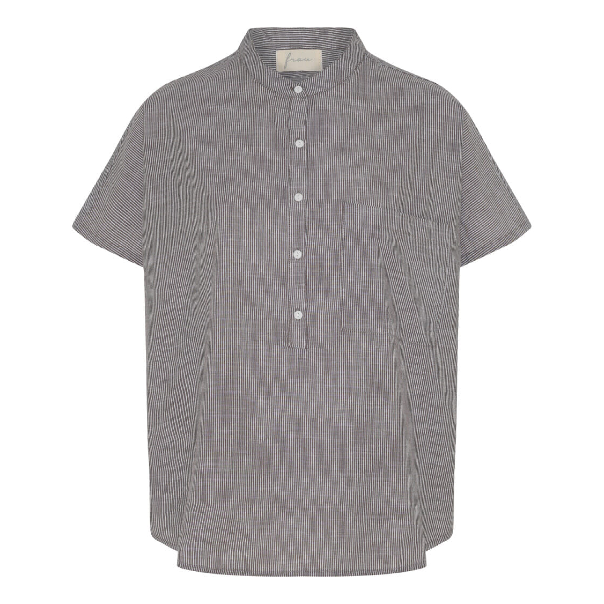 Colombo Top, Coffee Quartz Stripe