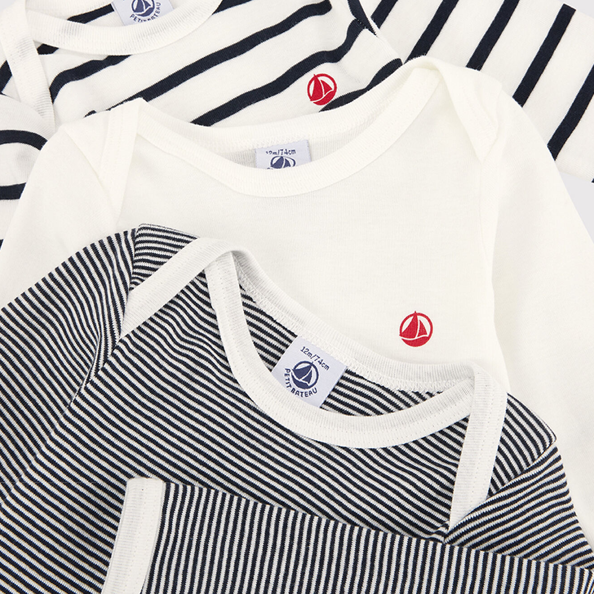 Body, Navy/Striped (3-pack)