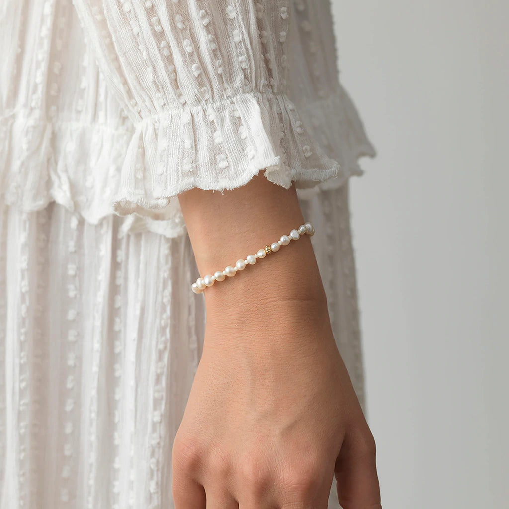 Stellar Pearly Armbånd, Forgyldt