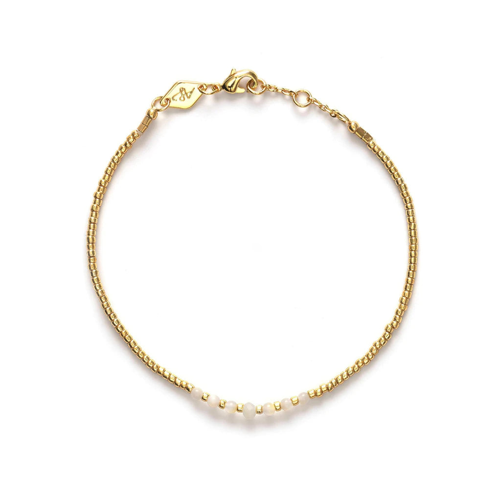 Bead & Gem Armbånd, Pearl