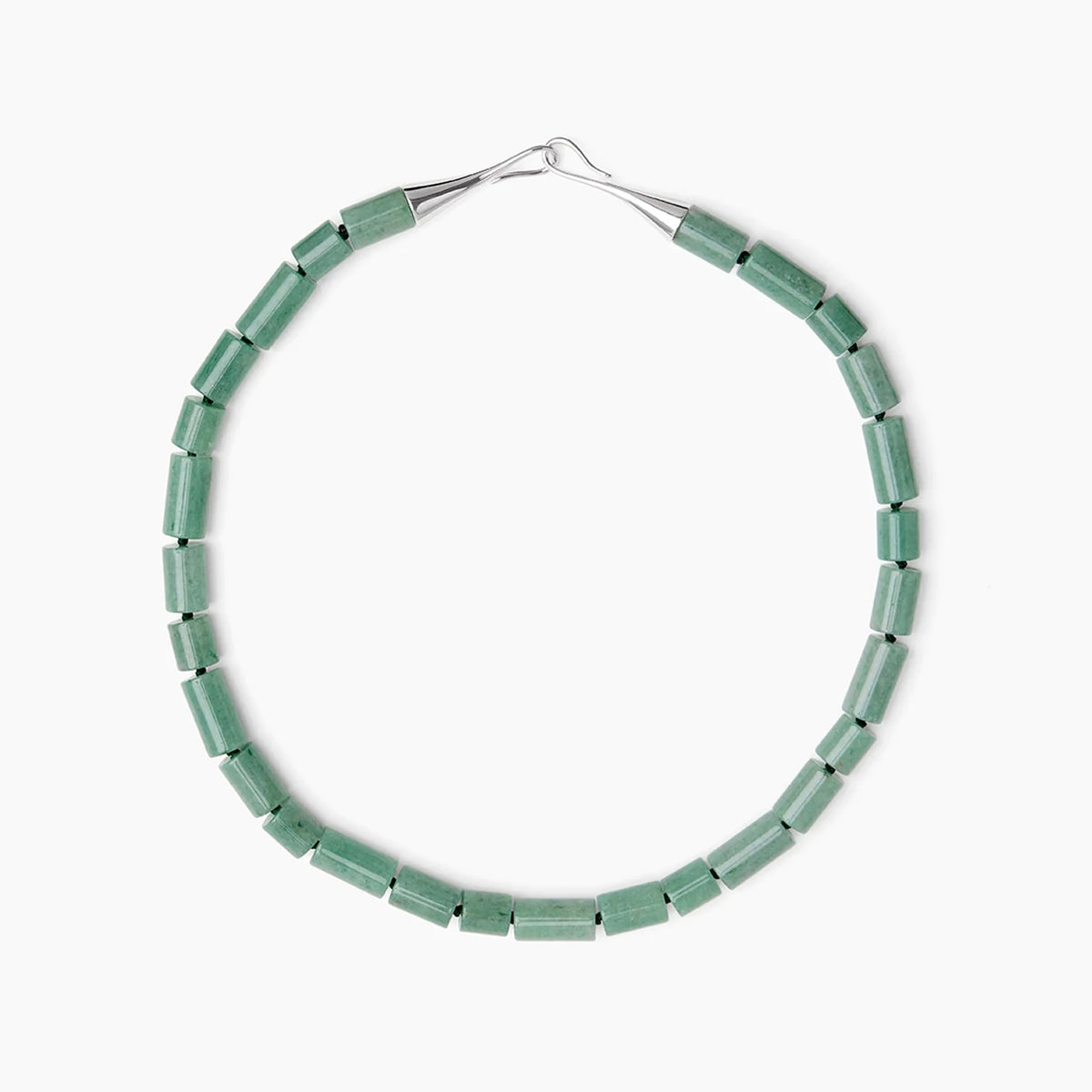 The Sadie Necklace, Silver Green Aventurine