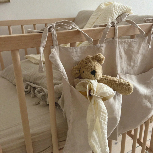 Linen Bed Pocket, Beige