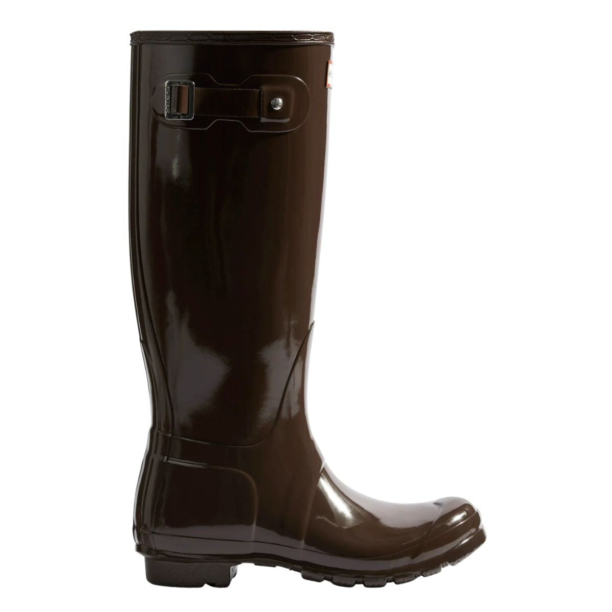 Womens Original Tall Gloss Boot, Chocolate Brown