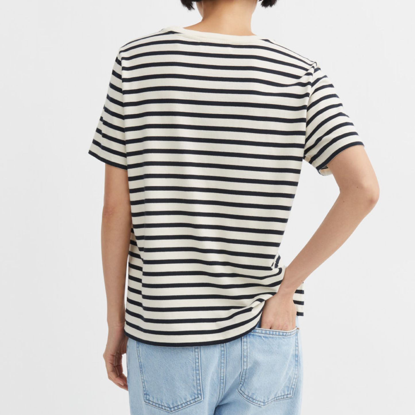 Loui Regular Tee, Dark Navy/White Stripe