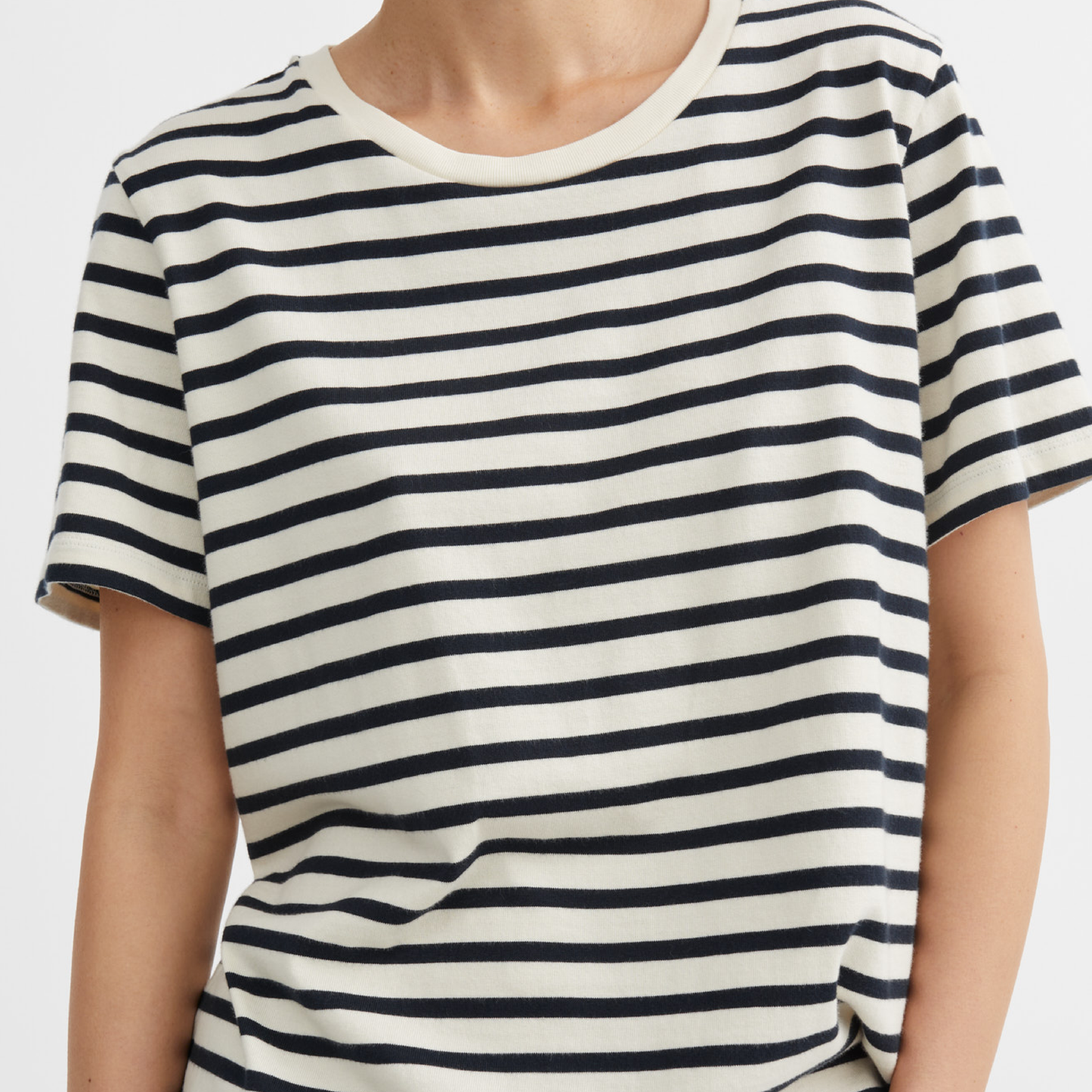 Loui Regular Tee, Dark Navy/White Stripe