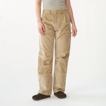 Corduroy Box Trousers, Cool Beige