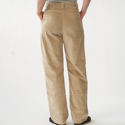 Corduroy Box Trousers, Cool Beige