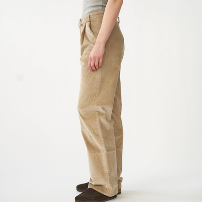 Corduroy Box Trousers, Cool Beige