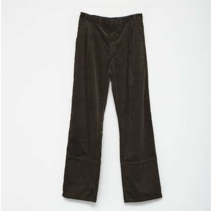 Corduroy Box Trousers, Dark Brown