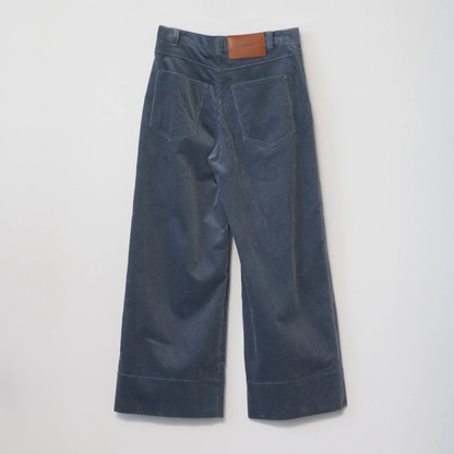Corduroy Wide Pants, Dove Blue
