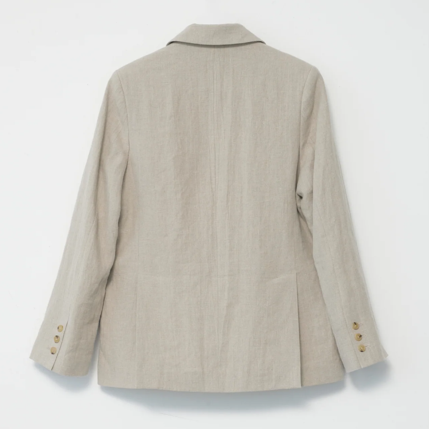 Linen Straight Blazer, Nature