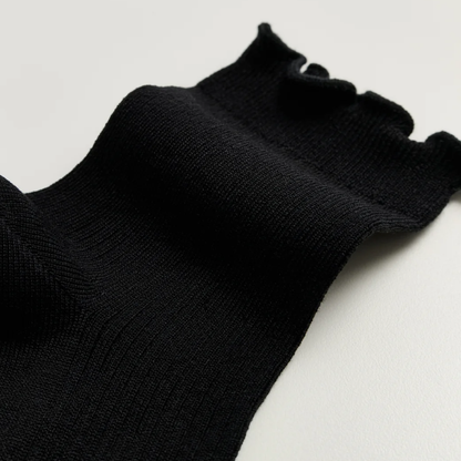 Cotton Frill Sock, Black
