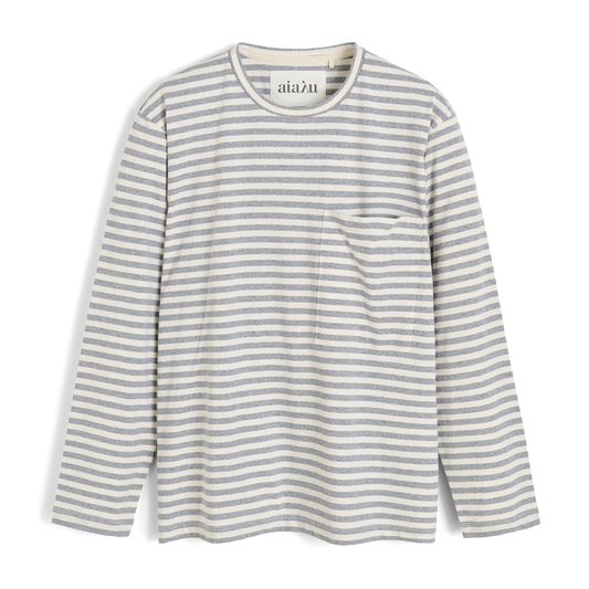 Circular Long Sleeve Melange, Mix Grey Melange