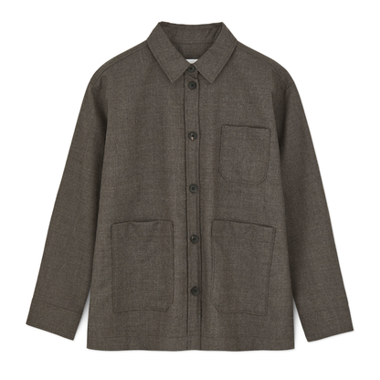 Ashly Shirt Fine Wool, Brownie Melange