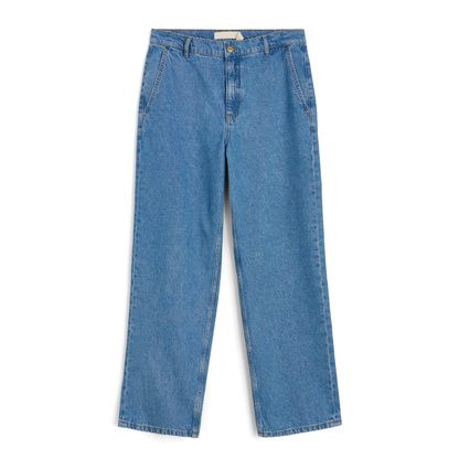 Carlo Midwaist Wide Jeans, Clear Blue