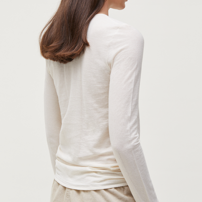 Gentle Long Sleeve, Pure Ecru