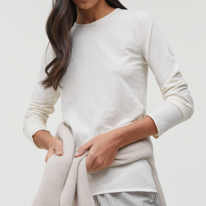 Gentle Long Sleeve, Pure Ecru