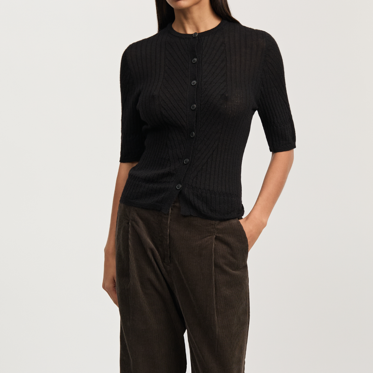 Hira Cardigan, Black