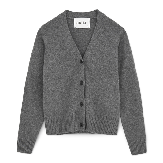 Ingrid Cashmere Cardigan, Stormy