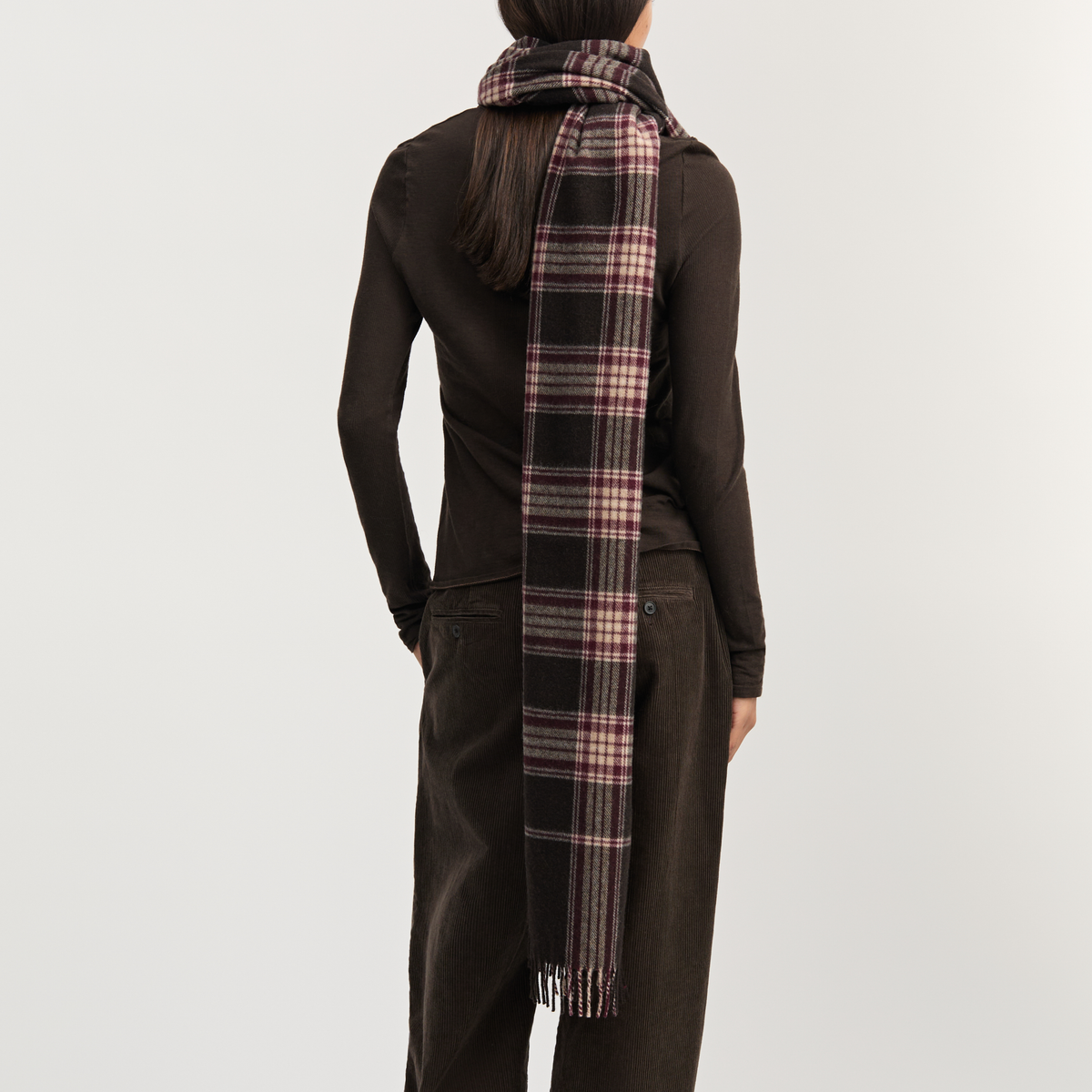 Kaya Halstørklæde, Mix Brown (50x190)