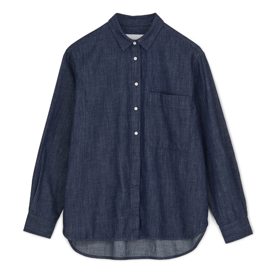 Lynette Shirt Denim, Dark Blue Jeans