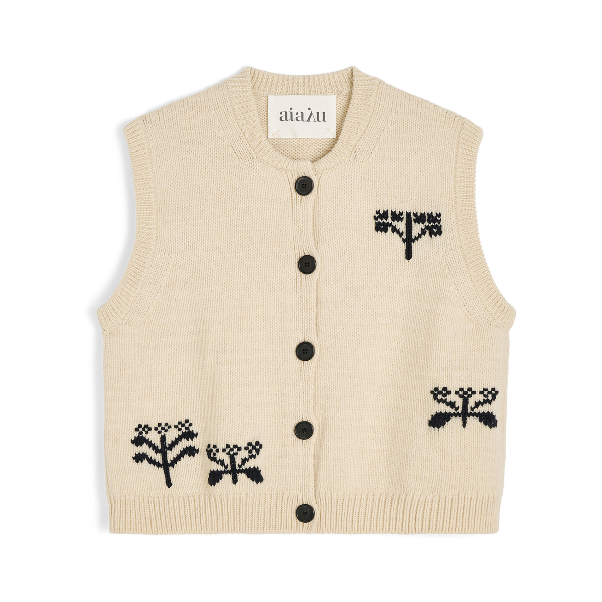 Macha Vest, Mix Pure Ecru