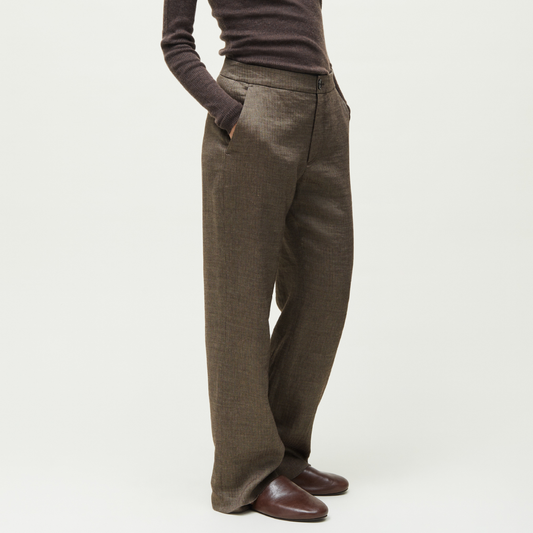 Milo Pant Herringbone, Mix Golden