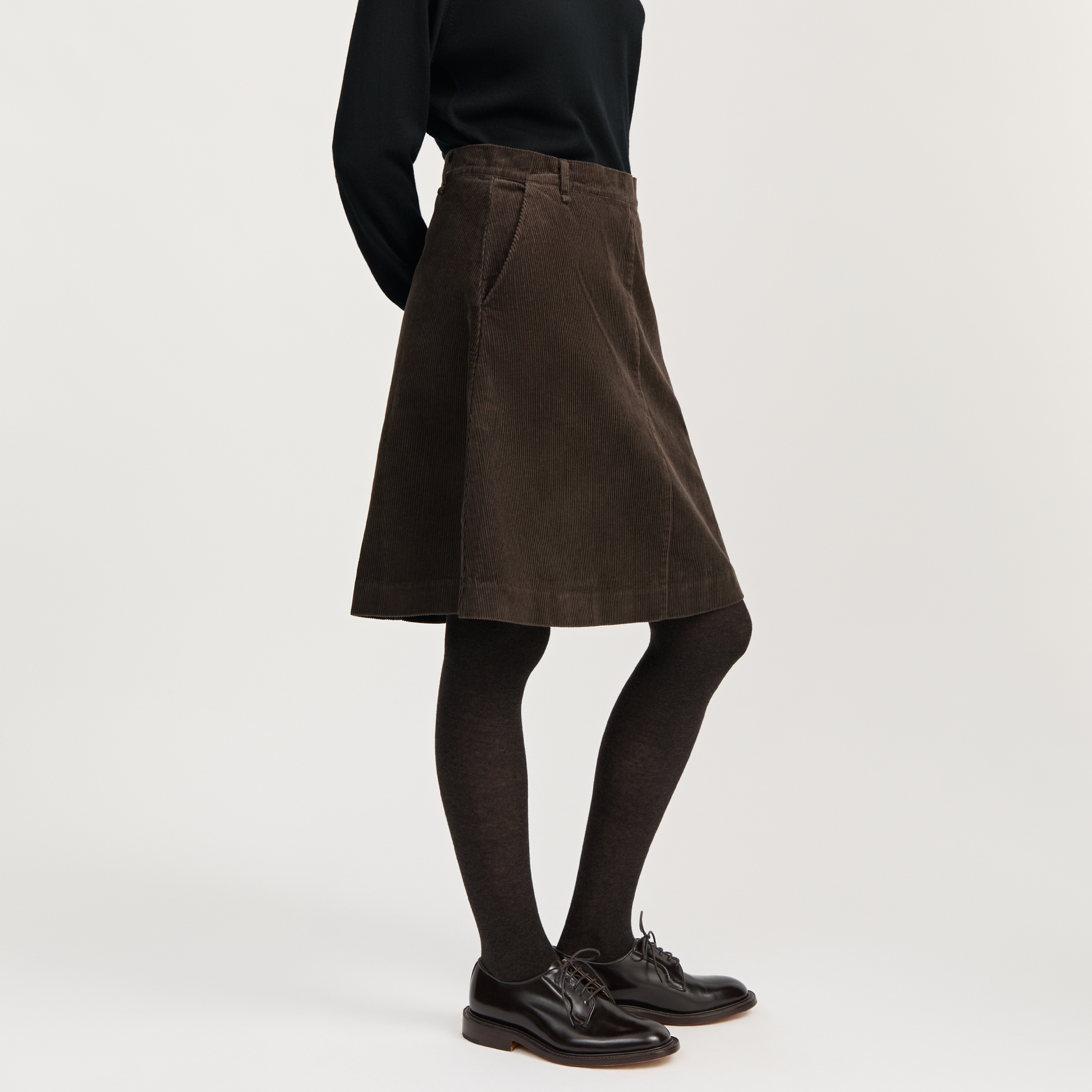 Estelle Skirt Short Corduroy, Smokey Brown