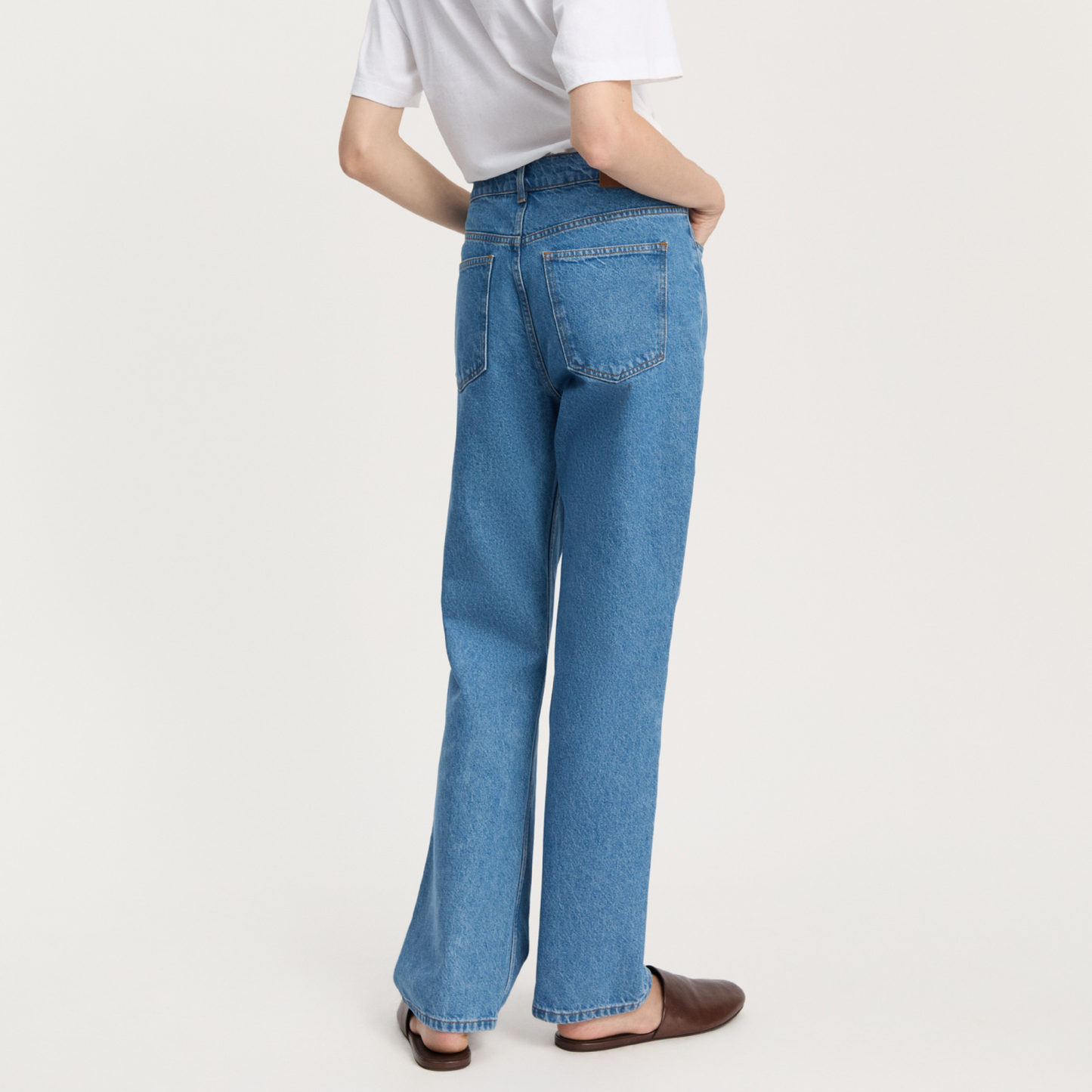 Cooper Highwaist Straight Jeans, Clear Blue