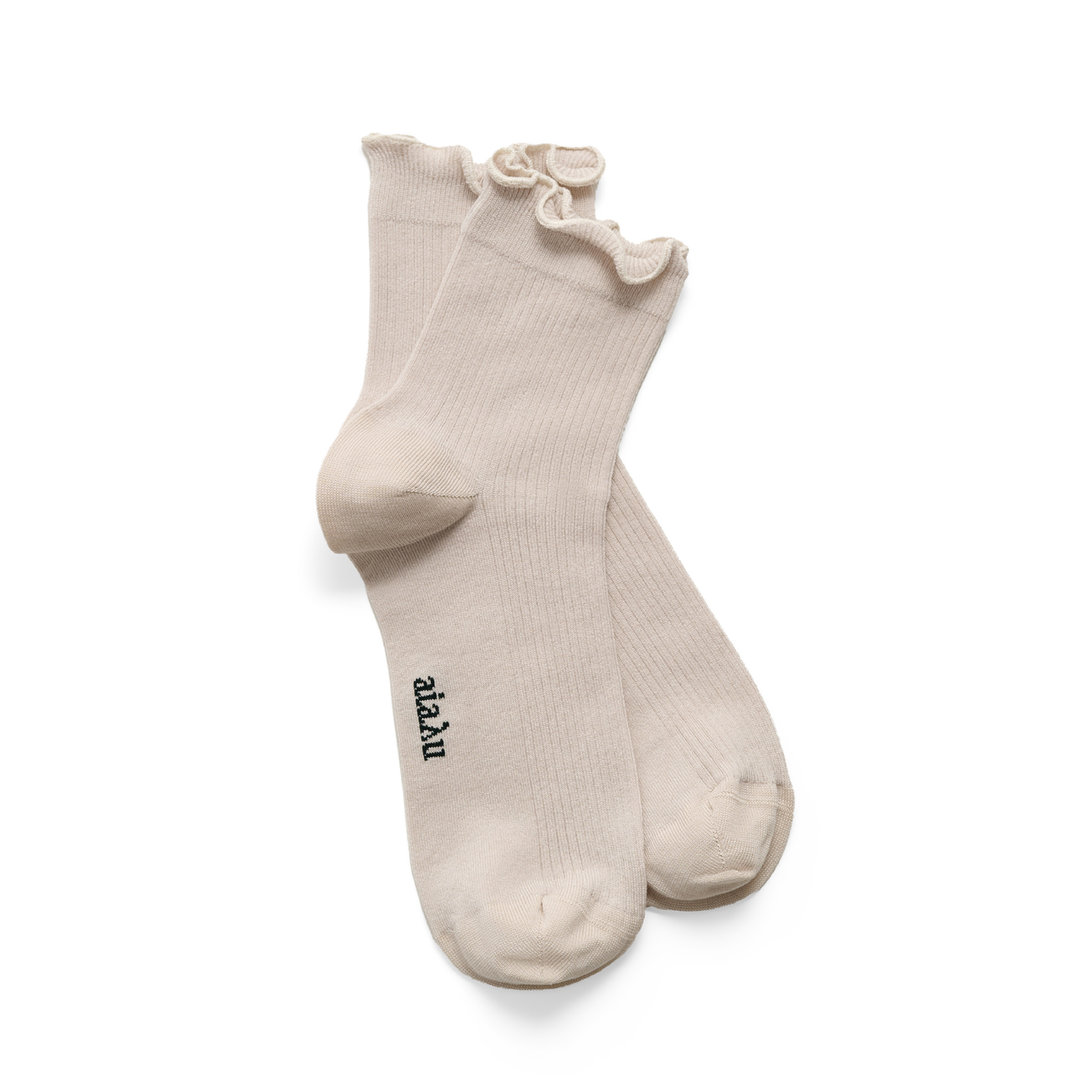 Cotton Frill Sock, Milk