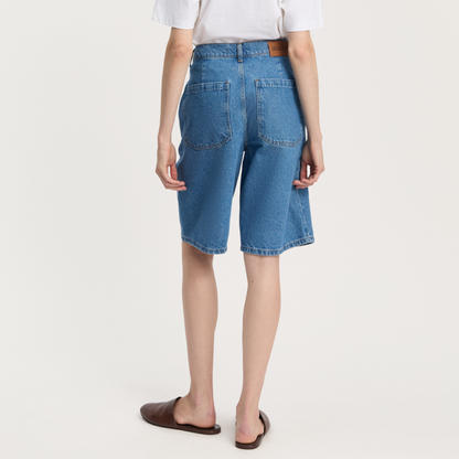 Carlo Denim Shorts, Clear Blue