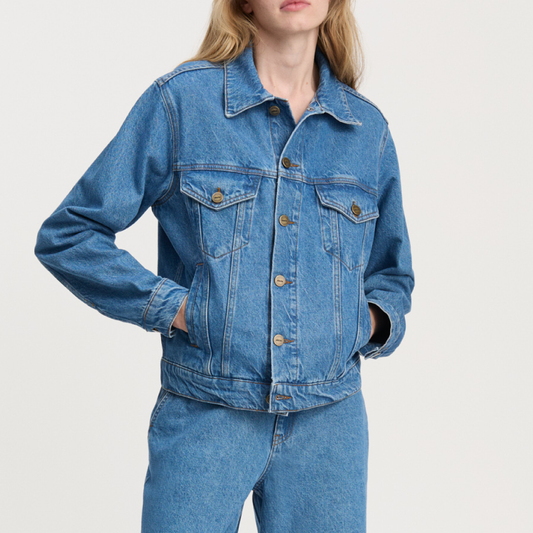 Cleo Denim Jacket, Clear Blue