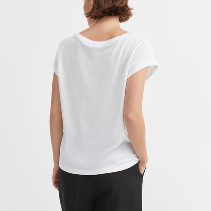 Andy Wide Neck Tee, Optic White